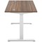 Jemini Sit-Stand Desk, White Leg, 1200mm, Walnut Top