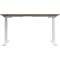 Jemini Sit-Stand Desk, White Leg, 1200mm, Walnut Top