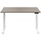 Jemini Sit-Stand Desk, White Leg, 1200mm, Grey Oak Top