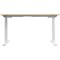 Jemini Sit-Stand Desk, White Leg, 1200mm, Maple Top