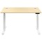 Jemini Sit-Stand Desk, White Leg, 1200mm, Maple Top