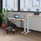 Jemini Sit-Stand Desk, White Leg, 1200mm, Maple Top