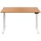 Jemini Sit-Stand Desk, White Leg, 1200mm, Oak Top