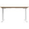 Jemini Sit-Stand Desk, White Leg, 1200mm, Oak Top