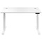 Jemini Sit-Stand Desk, White Leg, 1200mm, White Top