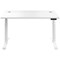 Jemini Sit-Stand Desk, White Leg, 1200mm, White Top