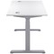 Jemini Sit-Stand Desk, Silver Leg, 1400mm, White Top