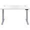 Jemini Sit-Stand Desk, Silver Leg, 1400mm, White Top