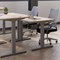 Jemini Sit-Stand Desk, White Leg, 1400mm, Beech Top