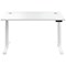 Jemini Sit-Stand Desk, White Leg, 1400mm, White Top