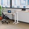 Jemini Sit-Stand Desk, Silver Leg, 1600mm, Grey Oak Top