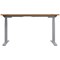 Jemini Sit-Stand Desk, Silver Leg, 1600mm, Oak Top