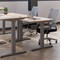 Jemini Sit-Stand Desk, Silver Leg, 1600mm, Oak Top