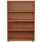 Jemini Medium Wooden Bookcase, 3 Shelves, 1200mm High, Beech