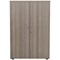 Jemini Medium Wooden Cupboard, 3 Shelves, 1200mm High, Grey Oak