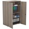 Jemini Medium Wooden Cupboard, 3 Shelves, 1200mm High, Grey Oak