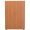 Jemini Two-Tone Medium Cupboard, 3 Shelves, 1200mm High, Beech and White