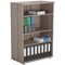 Jemini Medium Wooden Bookcase, 3 Shelves, 1200mm High, Grey Oak