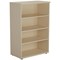 Jemini Medium Wooden Bookcase, 3 Shelves, 1200mm High, Maple