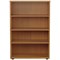 Jemini Medium Wooden Bookcase, 3 Shelves, 1200mm High, Oak