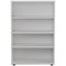 Jemini Medium Wooden Bookcase, 3 Shelves, 1200mm High, White