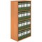 Jemini Tall Wooden Bookcase, 4 Shelves, 1600mm High, Beech