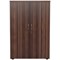 Jemini Tall Wooden Cupboard, 4 Shelves, 1600mm High, Walnut