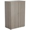 Jemini Tall Wooden Cupboard, 4 Shelves, 1600mm High, Grey Oak