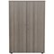 Jemini Tall Wooden Cupboard, 4 Shelves, 1600mm High, Grey Oak