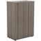 Jemini Tall Wooden Cupboard, 4 Shelves, 1600mm High, Grey Oak