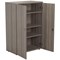 Jemini Tall Wooden Cupboard, 4 Shelves, 1600mm High, Grey Oak