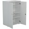 Jemini Tall Wooden Cupboard, 4 Shelves, 1600mm High, White