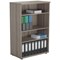 Jemini Tall Wooden Bookcase, 4 Shelves, 1600mm High, Grey Oak