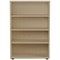 Jemini Tall Wooden Bookcase, 4 Shelves, 1600mm High, Maple