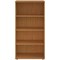 Jemini Tall Wooden Bookcase, 4 Shelves, 1600mm High, Oak