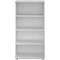 Jemini Tall Wooden Bookcase, 4 Shelves, 1600mm High, White