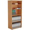 Jemini Tall Wooden Bookcase, 4 Shelves, 1800mm High, Beech