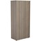 Jemini Tall Wooden Cupboard, 4 Shelves, 1800mm High, Grey Oak