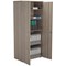 Jemini Tall Wooden Cupboard, 4 Shelves, 1800mm High, Grey Oak