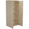 Jemini Tall Wooden Cupboard, 4 Shelves, 1800mm High, Maple