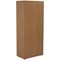 Jemini Tall Wooden Cupboard, 4 Shelves, 1800mm High, Oak