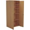 Jemini Tall Wooden Cupboard, 4 Shelves, 1800mm High, Oak