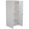 Jemini Tall Wooden Cupboard, 4 Shelves, 1800mm High, White