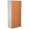 Jemini Two-Tone Tall Cupboard, 4 Shelves, 1800mm High, Beech and White