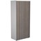 Jemini Two-Tone Tall Cupboard, 4 Shelves, 1800mm High, Grey Oak and White