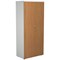 Jemini Two-Tone Tall Cupboard, 4 Shelves, 1800mm High, Oak and White