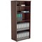 Jemini Tall Wooden Bookcase, 4 Shelves, 1800mm High, Walnut