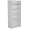 Jemini Tall Wooden Bookcase, 4 Shelves, 1800mm High, White