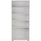 Jemini Tall Wooden Bookcase, 4 Shelves, 1800mm High, White