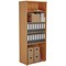 Jemini Extra Tall Wooden Bookcase, 4 Shelves, 2000mm High, Beech